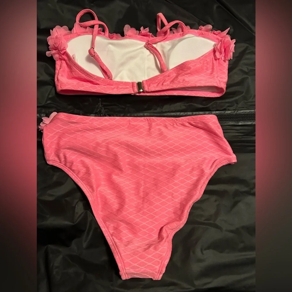 J.E. Sterguard Girls Two-Piece Bikini – Pink, size 12Y